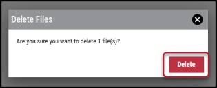 Download Center - Delete Files Window